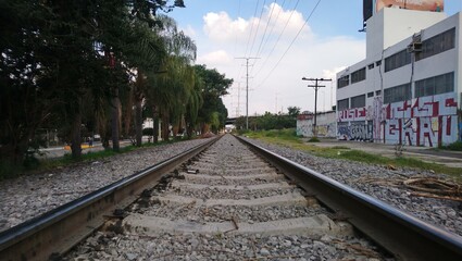 Obraz premium railway in the morning