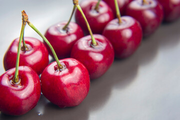 fresh cherry berry. healthy food for breakfast. fruits of vegetation. fruit dessert