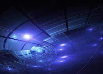 Technological textured background. Fractal graphics. Science and technology concept.