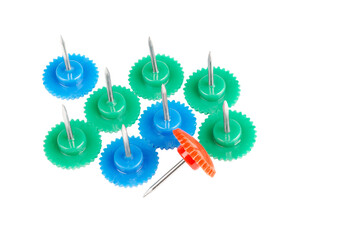 Different color push-pin