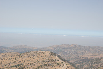 aerial view of the mountains