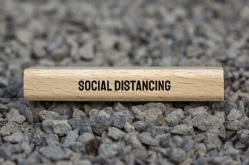 Social Distancing - Covid-19 word cloud - Illustration with words related to the corona virus