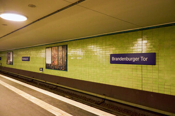 Germany. Berlin. Metro station in Berlin. February 17, 2018