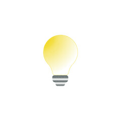 Halftone yellow  bulb lighting with fading gradient. Halftone vector  Shape
