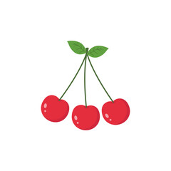 This is a cherry. Berry on white background. 