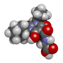 Daprodustat drug molecule (HIF prolyl-hydroxylase inhibitor). 3D rendering. 