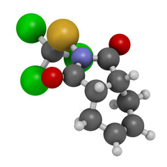 Captan fungicide molecule.