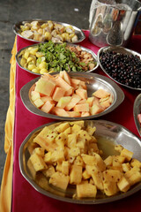 Indian Style Mixed Fruit and Vegetable Salad . Healthy Food Recipe .