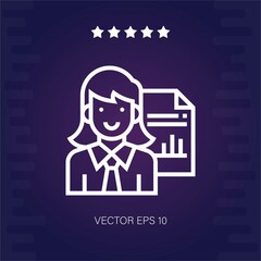manager vector icon modern illustration