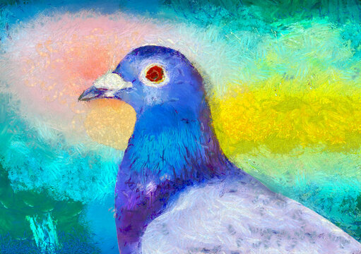 dove bird art abstract background