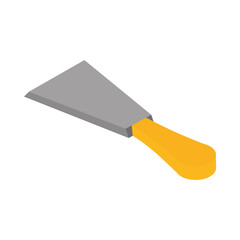 isometric repair construction spatula work tool and equipment flat style icon design