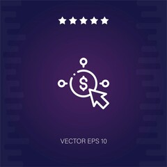 pay per click vector icon modern illustration