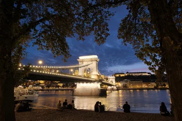 Photo sur Plexiglas Széchenyi lánchíd travel in Hungary Budapest Szechenyi Lanchid (Chain Bridge)