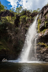 Fototapeta na wymiar Waterfall at Chapada dos Guimaraes - Mato Grosso - Brazil