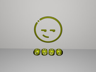 3D graphical image of COOL vertically along with text built by metallic cubic letters from the top perspective, excellent for the concept presentation and slideshows. background and illustration