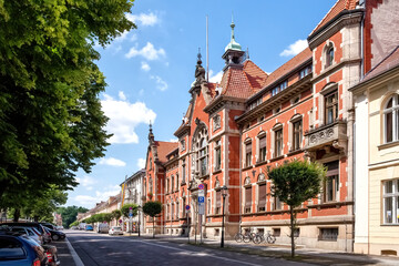 The district administration office (Landratsamt) in the center of Neuruppin, Brandenburg, Germany