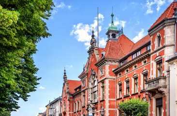 The district administration office (Landratsamt) in the center of Neuruppin, Brandenburg, Germany