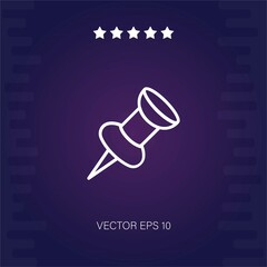push pin vector icon modern illustration