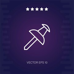 push pin vector icon modern illustration