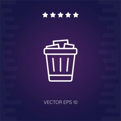 trash vector icon modern illustration