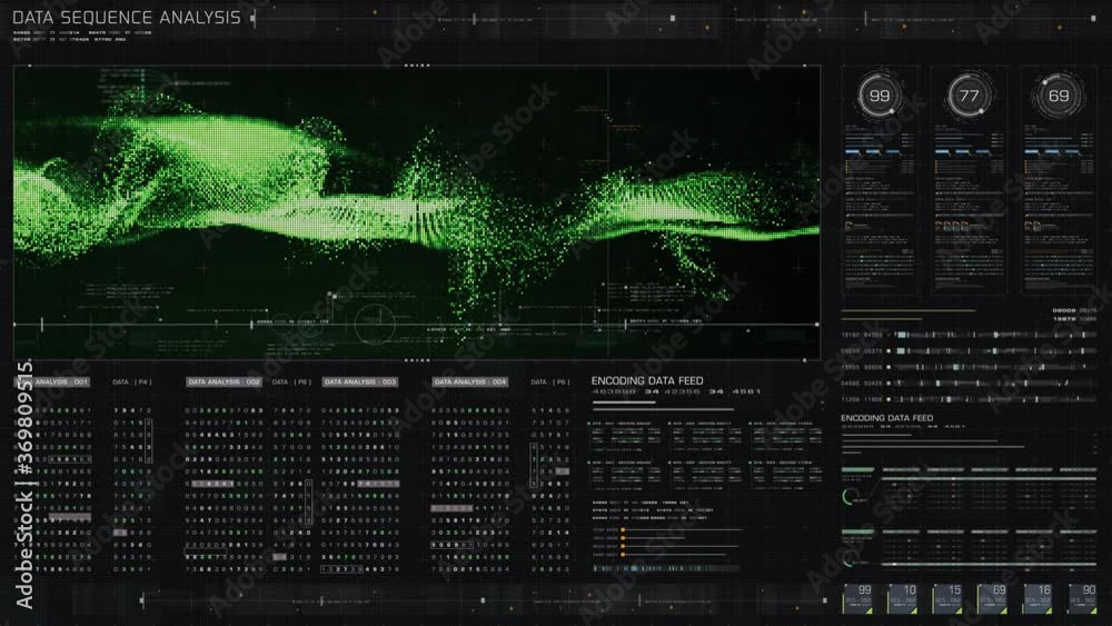 Poster Futuristic holographic simulation of artificial neural networks intelligence performing Data Sequence Analysis head up display background
