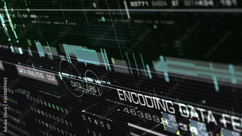 Fototapete Futuristic holographic simulation of artificial neural networks intelligence performing Data Sequence Analysis head up display background
