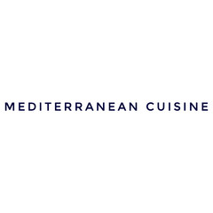 ''Mediterranean cuisine'' sign vector for restaurant graphic design