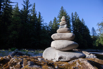 rock balancing stack