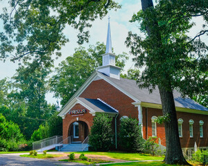 CUMMING, GEORGIA - July 21, 2020: The Agape Mission Church is an evangelical church that serves the...