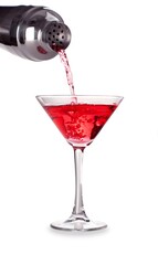 Martini Being Poured From Shaker