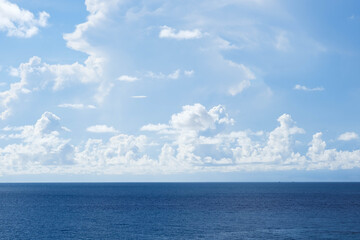 Naklejka na ściany i meble Ocean and cloud on blue sky with day light