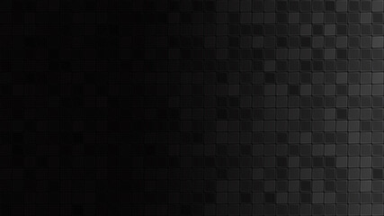 Abstract background of small squares in black and gray colors with horizontal gradient