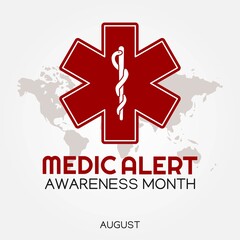Medic Alert Awareness Month Vector Illustration