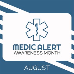 Medic Alert Awareness Month Vector Illustration