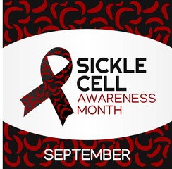 Sickle Cell Awareness Month Vector Illustration