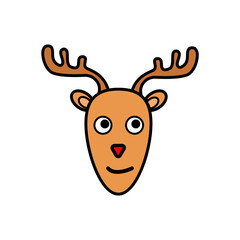 Portrait of deer, wearing something, cool style
