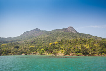 View of the coast of mountains and sea of ​​Paraty - Rio de Janeiro - Brazil