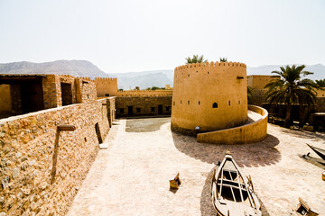 Courtyard Khasab Fort in Musandam, Gulf of Oman on on 24th August 2018