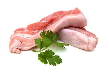 Pork belly isolated on white background