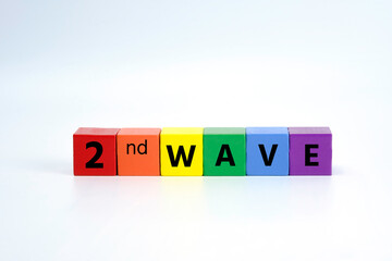 2nd wave alphabet on colorful cube