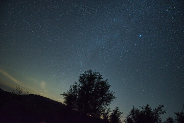starry night sky over texas