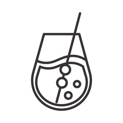 cocktail icon juice drink liquor refreshing alcohol line style design