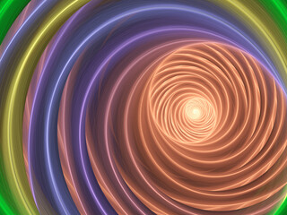 Abstract fractal spiral background, computer-generated illustration.