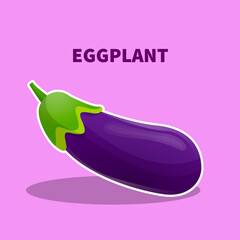 Eggplant vector.