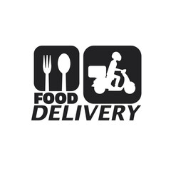 Delivery food logo vector.