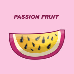 Passion fruit vector.