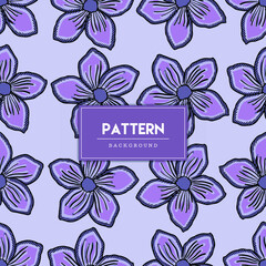Flowers seamless pattern hand drawn vector illustration