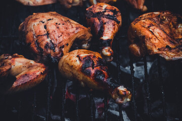 Barbecue chicken grilled in the hills of Jamaica in Holywell