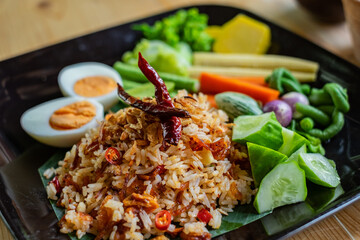 Mixed Rice with Chili Paste Popular Thai food