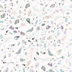 Terrazzo Texture Vector. Flooring Seamless Pattern